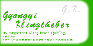 gyongyi klinglheber business card